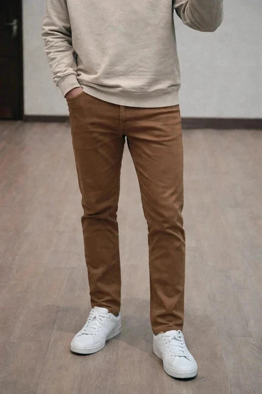 Pantalon marron Jules taille 38 – coupe ajustée