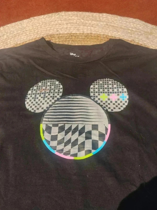 T-shirt Disney print Mickey Mouse graphique pixels – Disney – taille L 4