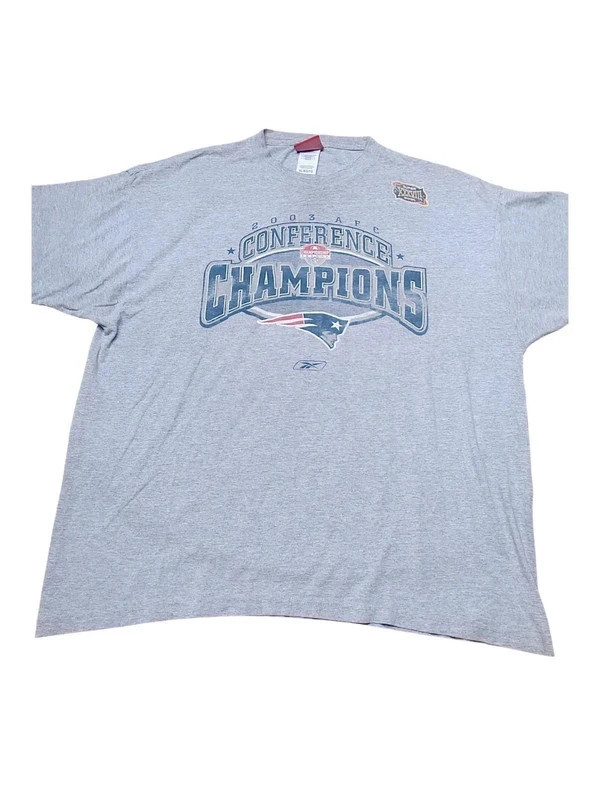 T-shirt Patriots 2003 Conference Champions rare vintage – Reebok x NFL – taille XL 2