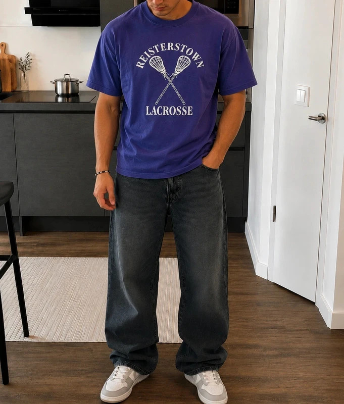 T-shirt Reisterstown Lacrosse vintage college violet fruit of the loom