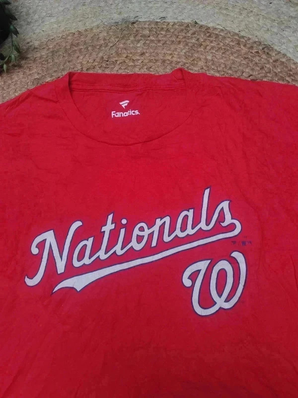 T-shirt Washington Nationals rouge – Taille M – Vintage Dressing – taille M 3