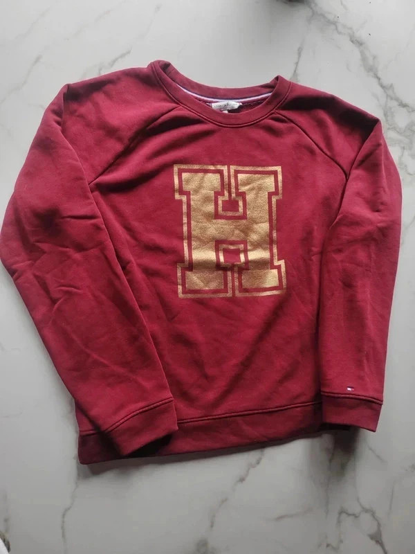 Sweat Tommy Hilfiger rouge logo H – vintage streetwear – Tommy Hilfiger – taille M / 38 / 10 2