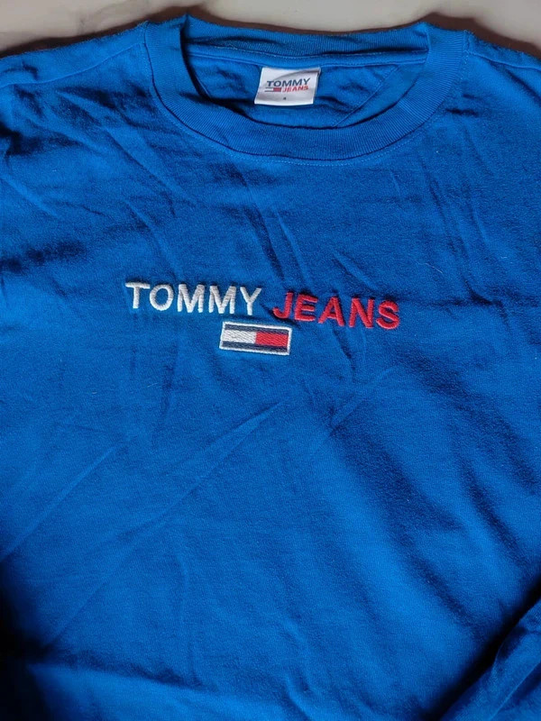 T-shirt manches longues Tommy jeans bleu pétant très bon état – Tommy Jeans – taille S 4