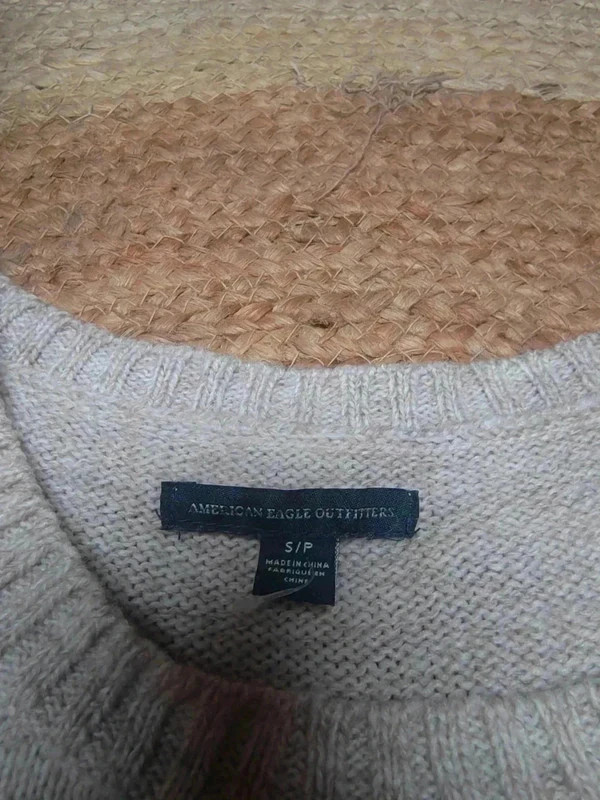 Pull bohème American Eagle S beige motifs géométriques – Vintage Dressing – taille S 5