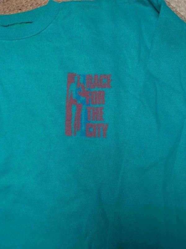Sweat vintage vert turquoise "Race for the City" – Vintage Dressing – taille XL 4