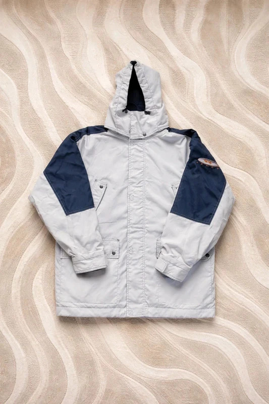 Parka Oxbow homme L blanche bleue capuche imperméable vintage outdoor hiver – Oxbow – taille L 3