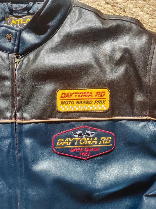 Veste moto Atlas homme M bleue biker racing vintage motard – Atlas – taille L 4