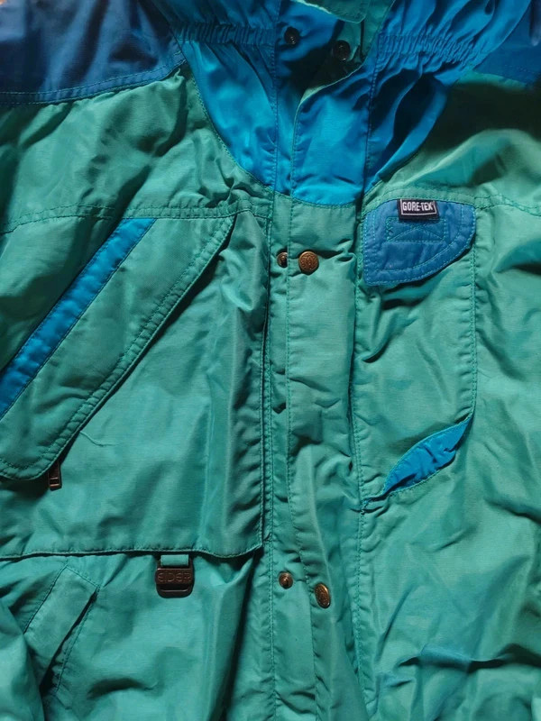 Veste Eider Gore-Tex homme L verte bleue imperméable outdoor randonnée vintage – Eider – taille L 3