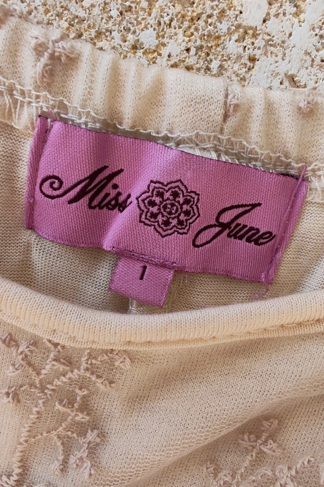 Vestido Encaje Capas Miss June 1 S / Robe Dentelle Nu Rose / Nude Lace Boho Dress Miss June S – Miss June – taille S / 36 / 8 3