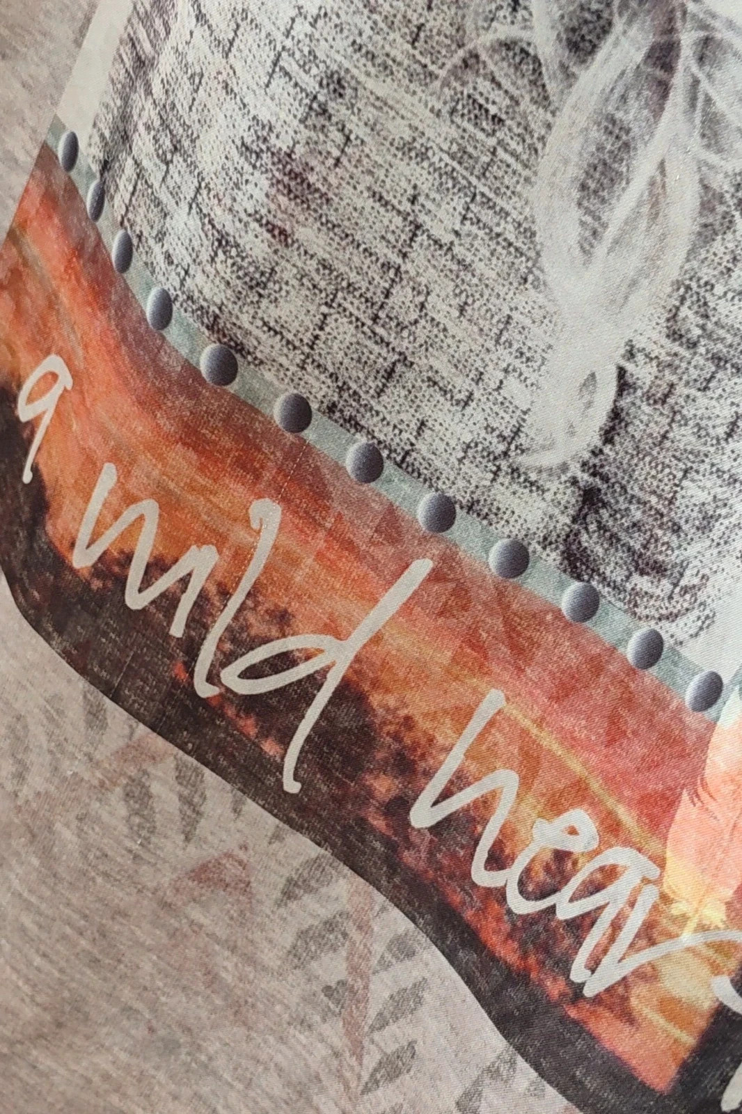Camiseta Gris Boho Promod L Talla Única / T-Shirt Imprimé Promod / Grey Graphic Boho Top – Promod – taille Taille unique 3