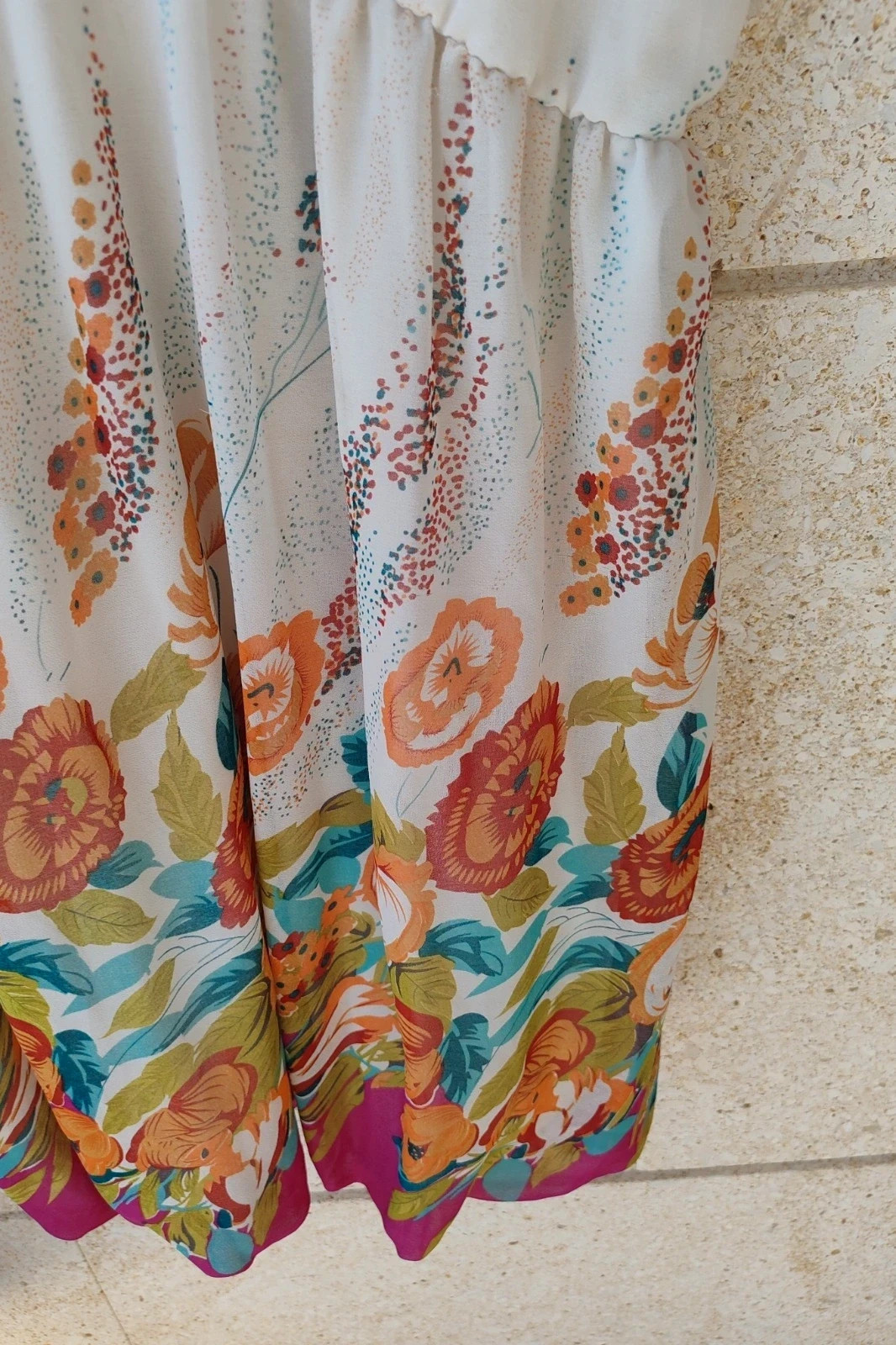 Vestido Flores y Leopardo Mas Fashion XL / Robe Fleurs Chiffon / Floral Animal Print Dress – Mas Fashion – taille XL / 42 / 14 5