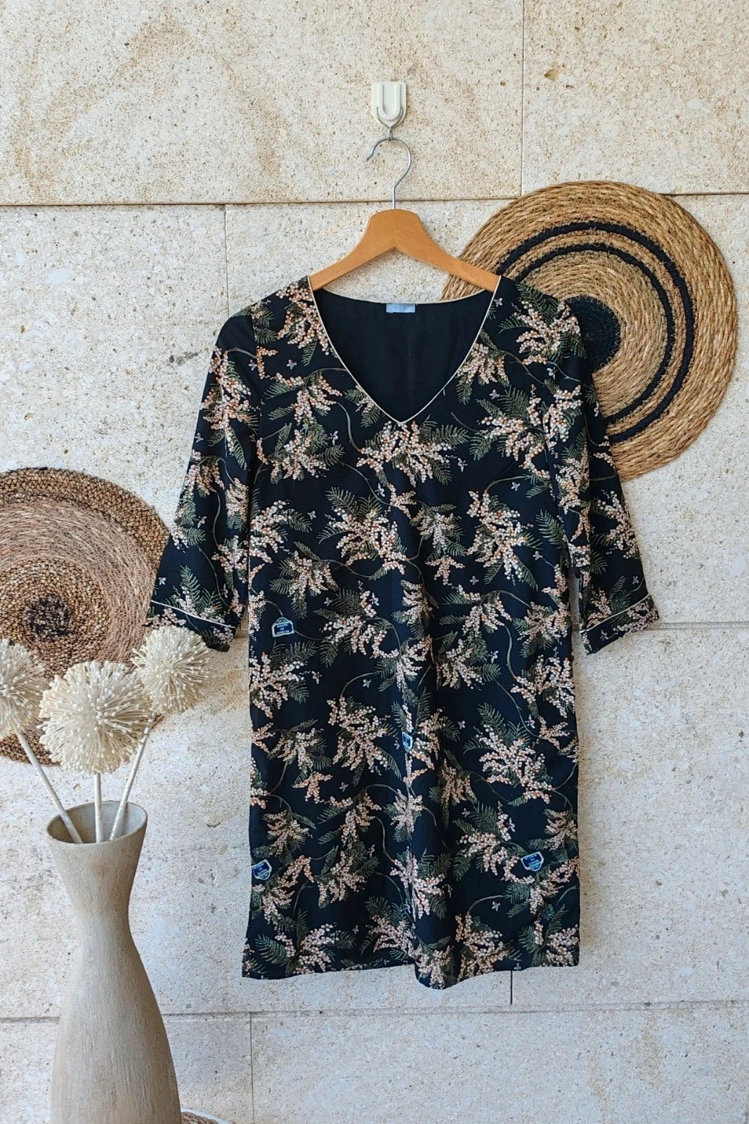 Vestido Mimosa Noi & Co S / Robe Tunique Fleurs / Noi & Co Floral Mimosa Dress – NOI & CO – taille S / 36 / 8 5