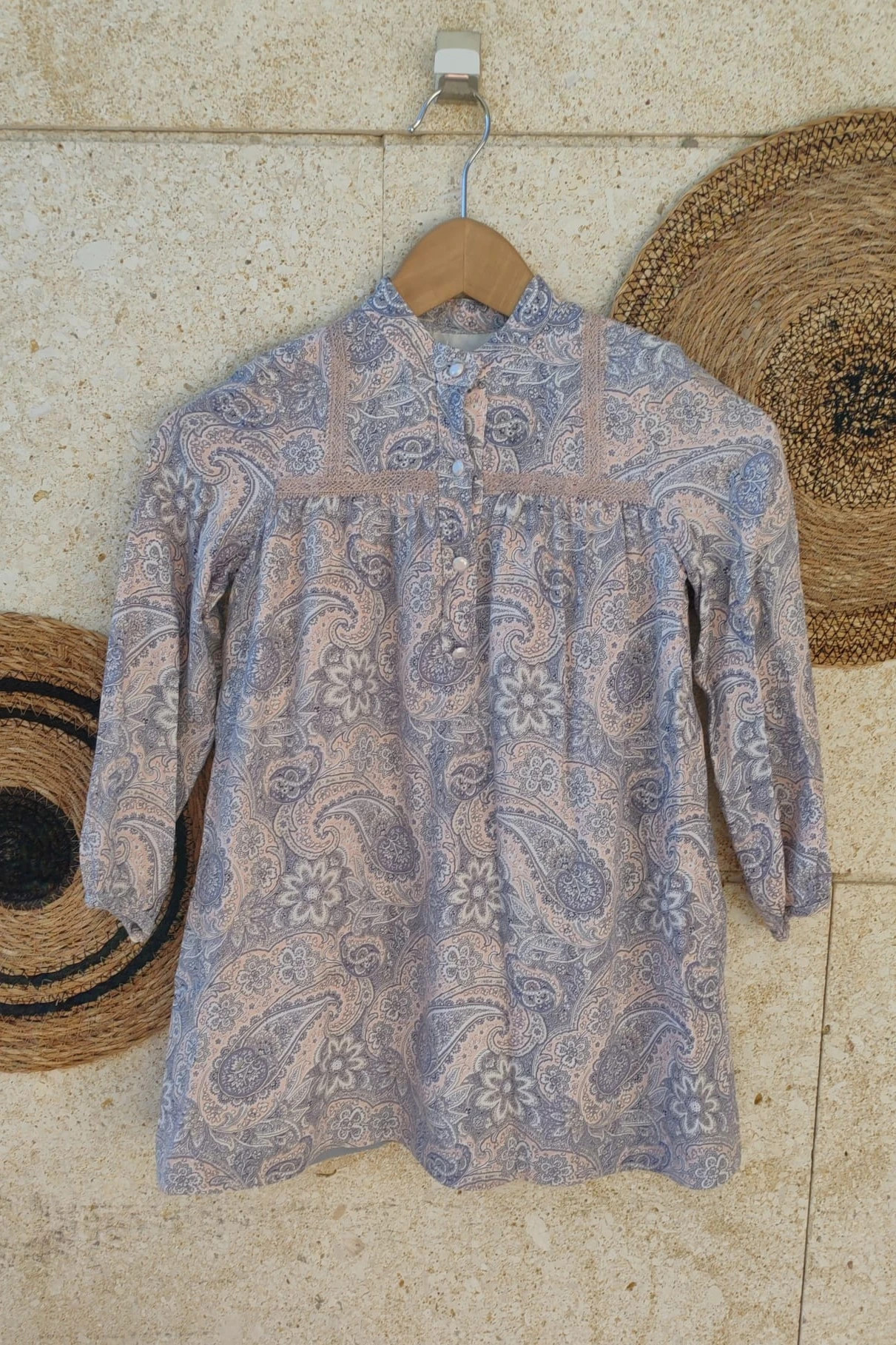 Vestido Foque 7 años flores cachemira / Robe Foque 7 ans / Abito Foque 7 anni