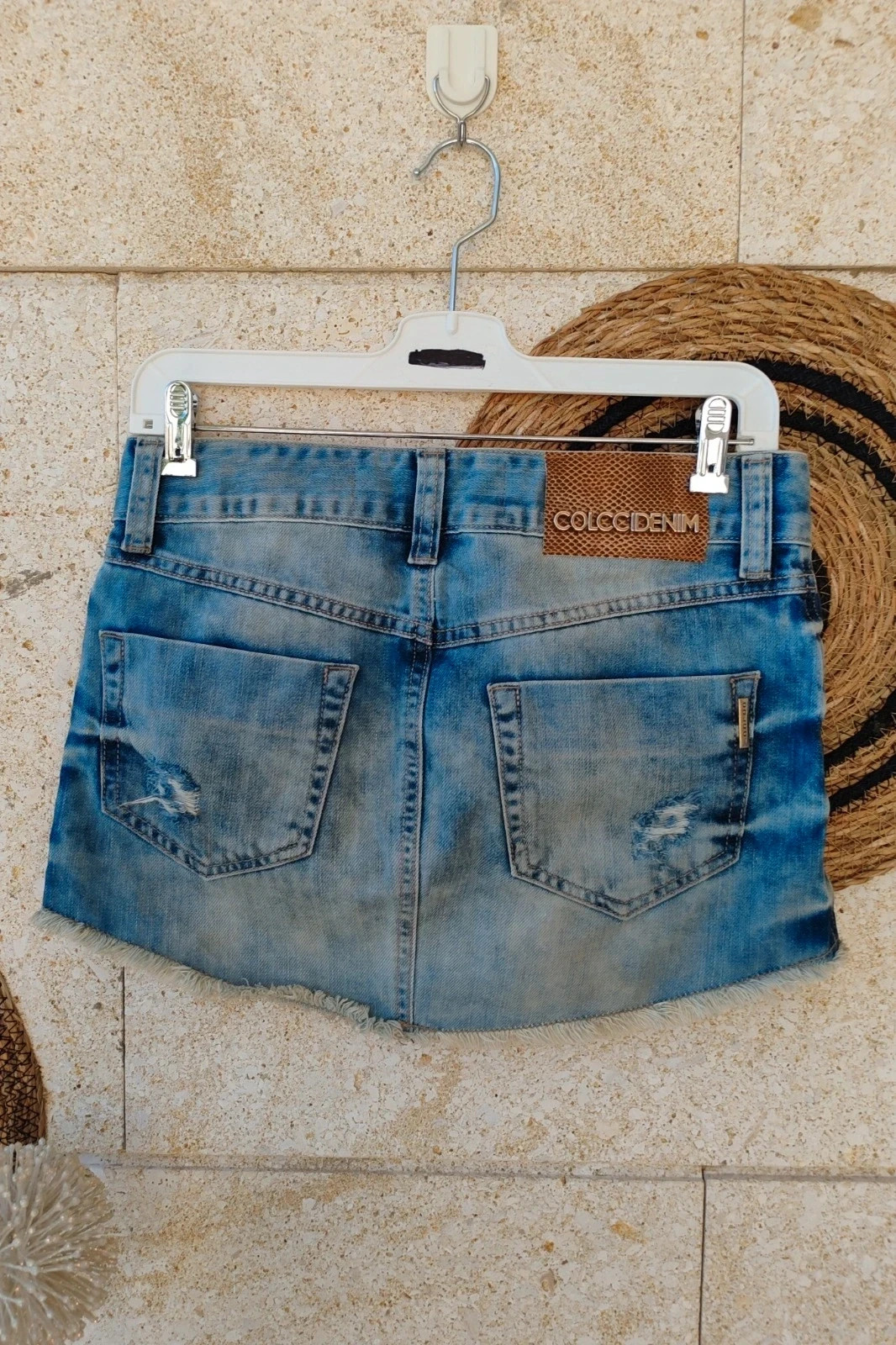 Minifalda Vaquera Premium Colcci 36 / Jupe en Jean / Distressed Denim Skirt – Colcci – taille S / 36 / 8 2