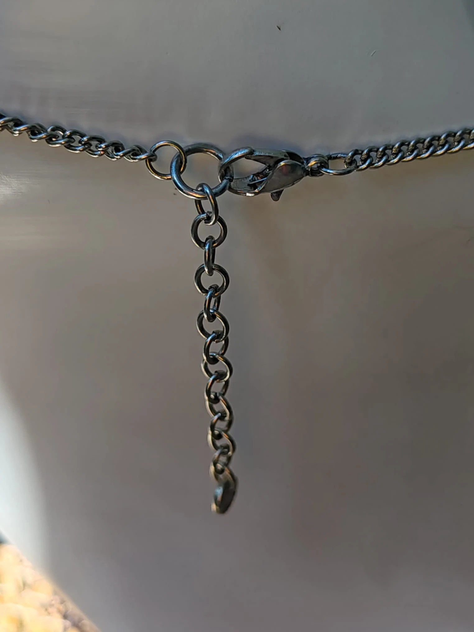 Collar babero bordado pedrería negro plateado / Collier plastron brodé / Collana pettorina ricamata 4