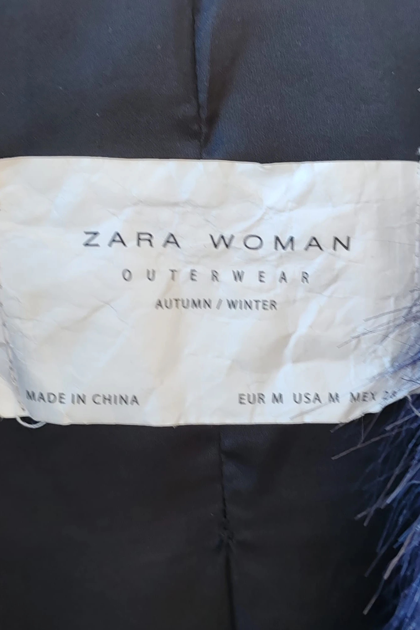 Chaqueta abrigo suave franjas Zara M / Veste fausse fourrure Zara M / Giacca ecopelliccia Zara M – Zara – taille M / 38 / 10 3