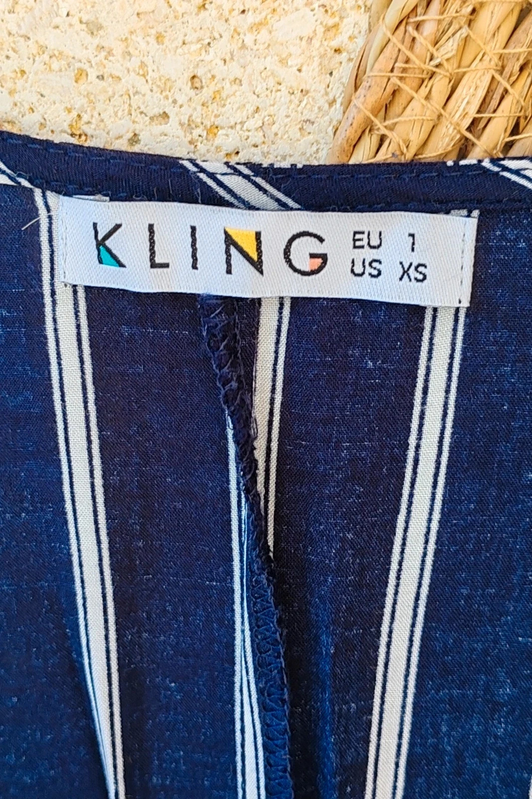 Mono Corto Rayas Kling XS / Combishort Rayé Marine / Blue Striped Summer Jumpsuit Kling – Kling – taille XS / 34 / 6 3