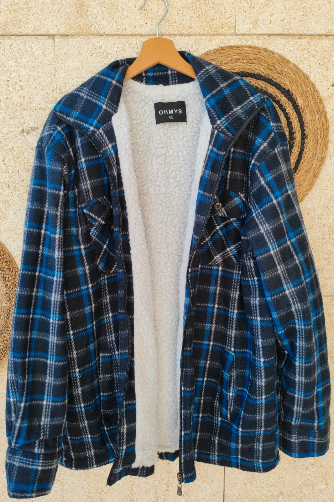 Chaqueta cuadros forro borreguito XXL • Veste à carreaux doublée sherpa • Giacca a quadri – ohmys – taille XXL 2