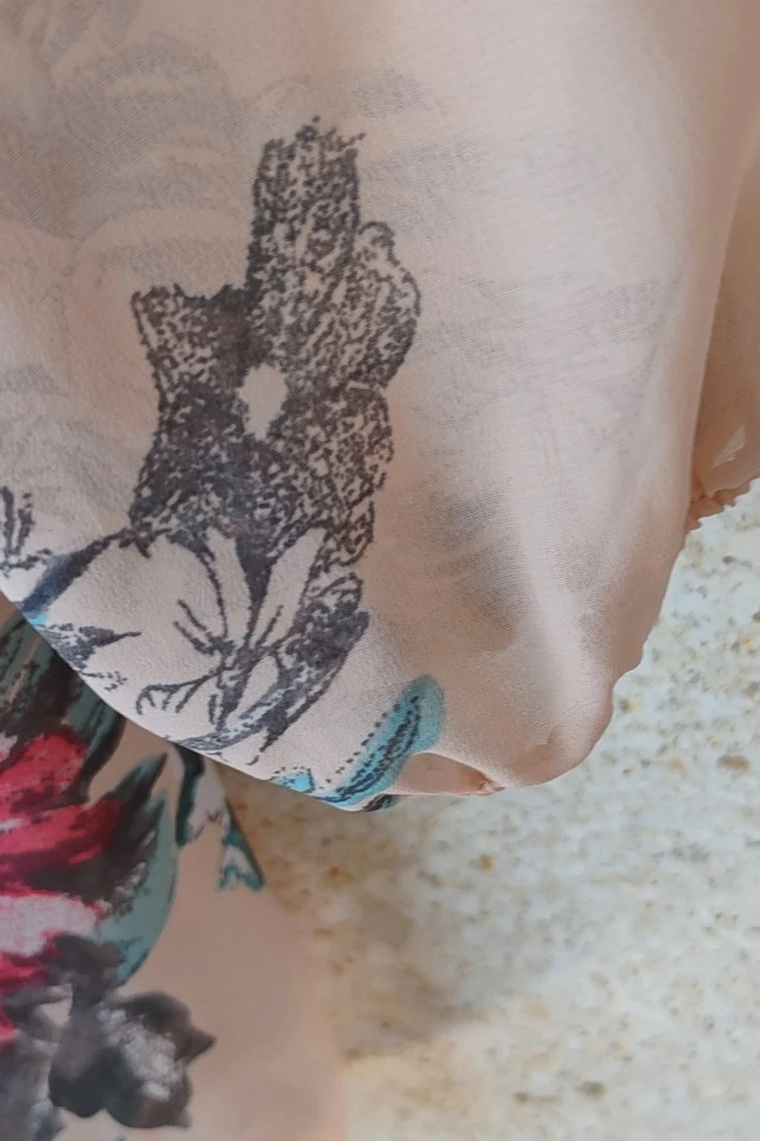 Vestido Gasa Floral Vila L / Robe Fleurie Mousseline / Floral Chiffon Dress – Vila – taille L / 40 / 12 4