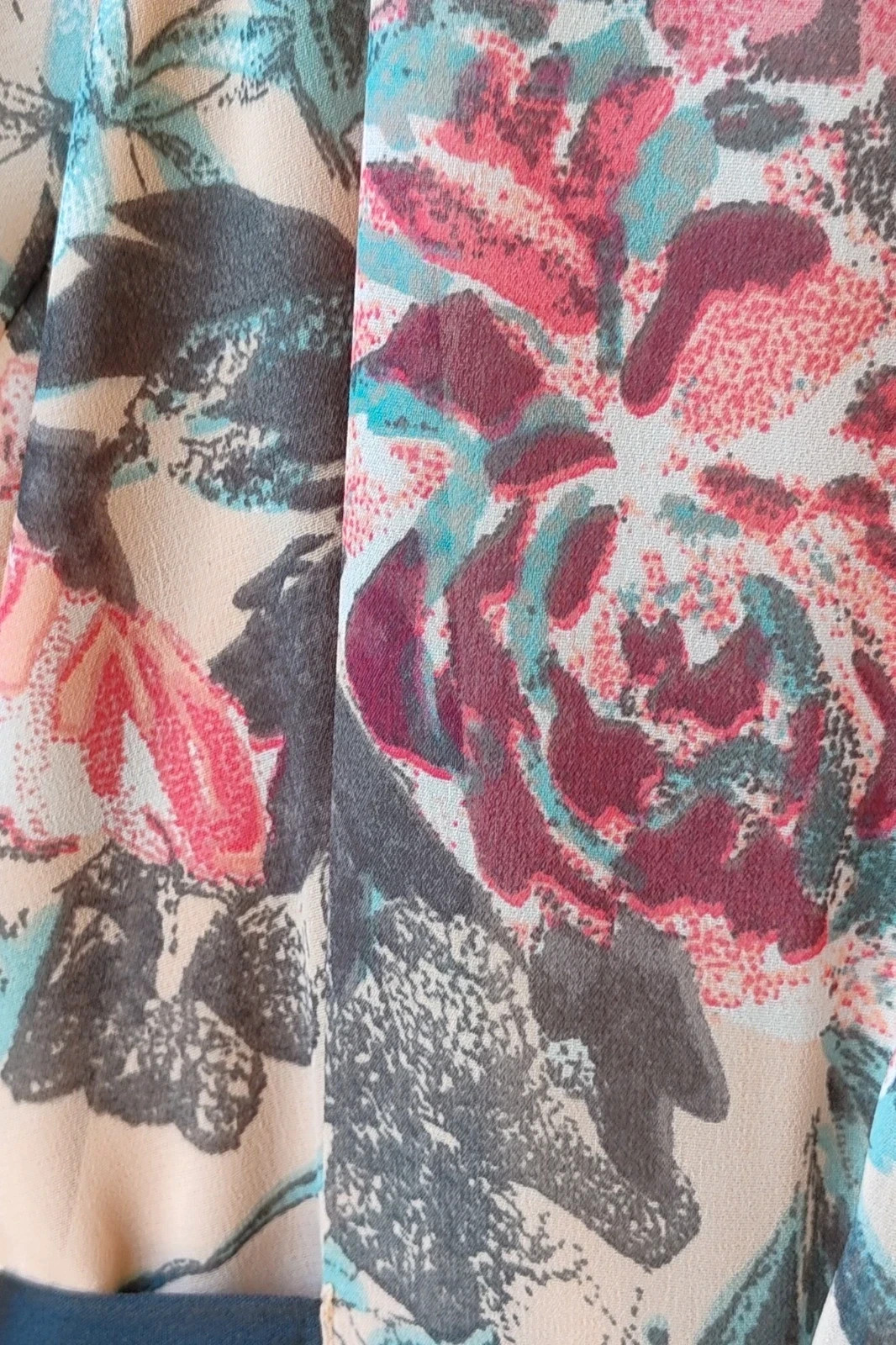Vestido Gasa Floral Vila L / Robe Fleurie Mousseline / Floral Chiffon Dress – Vila – taille L / 40 / 12 5