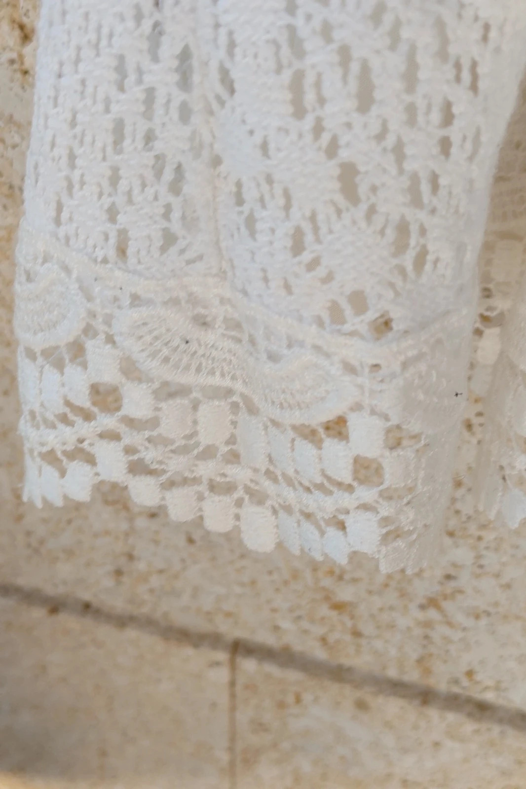 Vestido Encaje Blanco H&M S / Robe Courte Dentelle Blanche / White Boho Crochet Tunica Dress S – H&M – taille S / 36 / 8 4