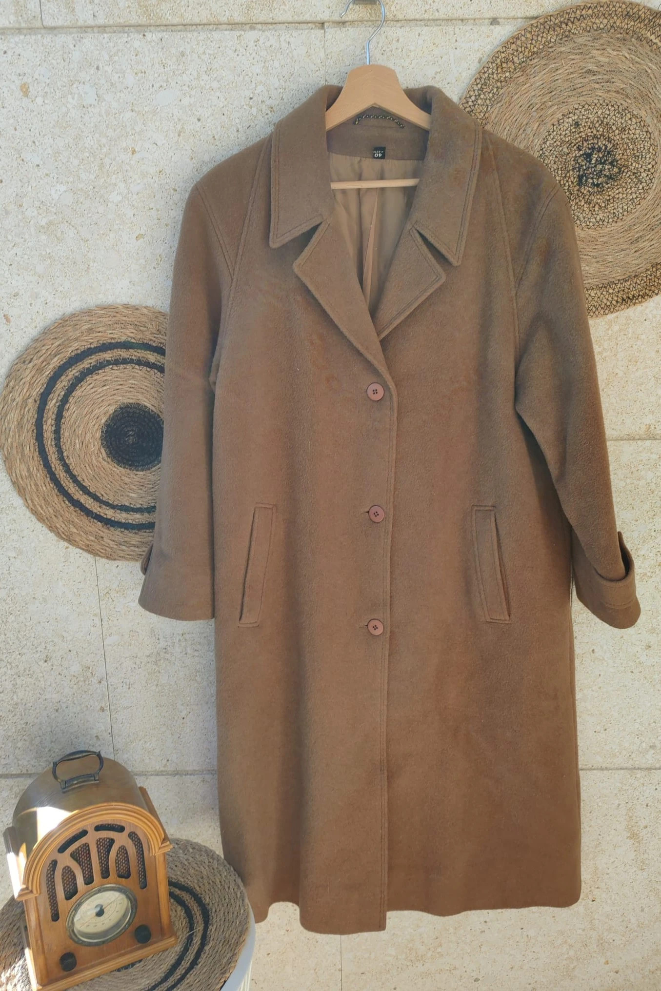 Manteau long vintage camel 40 42 Berghaus / Abrigo largo vintage camel 40 42 / Vintage Coat