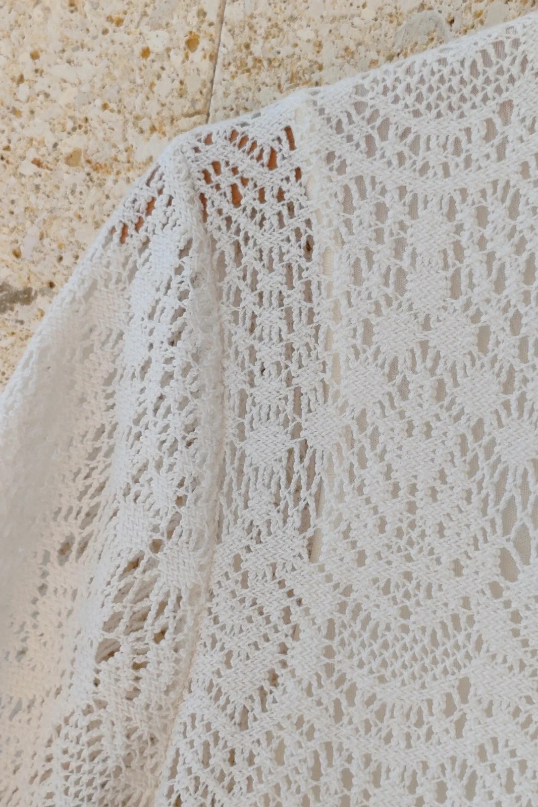 Vestido Encaje Blanco H&M S / Robe Courte Dentelle Blanche / White Boho Crochet Tunica Dress S – H&M – taille S / 36 / 8 2