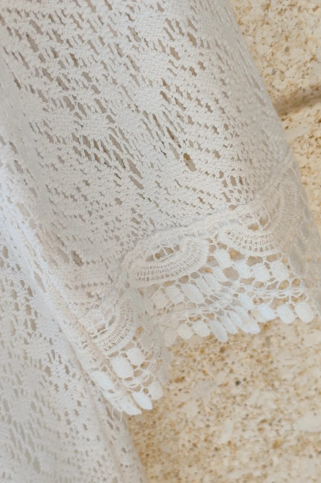 Vestido Encaje Blanco H&M S / Robe Courte Dentelle Blanche / White Boho Crochet Tunica Dress S – H&M – taille S / 36 / 8 5