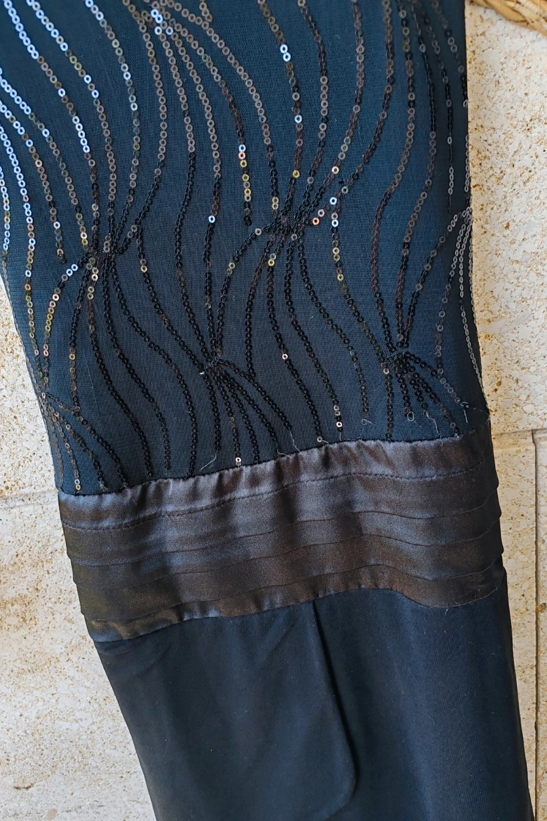 Vestido Fiesta Lentejuelas Negro M L / Robe de Soirée Paillettes / Black Sequin Party Dress TU – boutique Paris – taille Taille unique 4