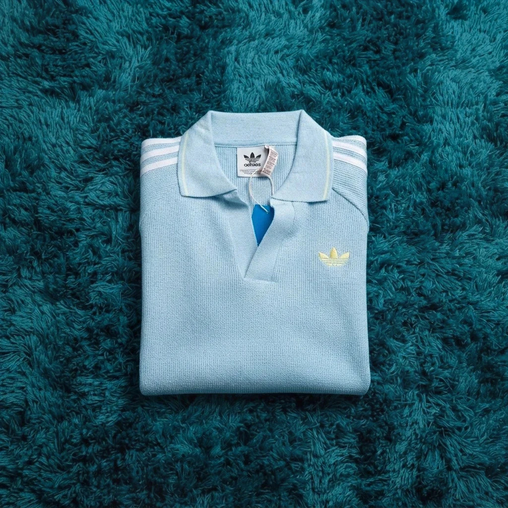 🔵 Polo Adidas Originals Bleu Ciel – Taille L (Mixte) – adidas – taille L 4