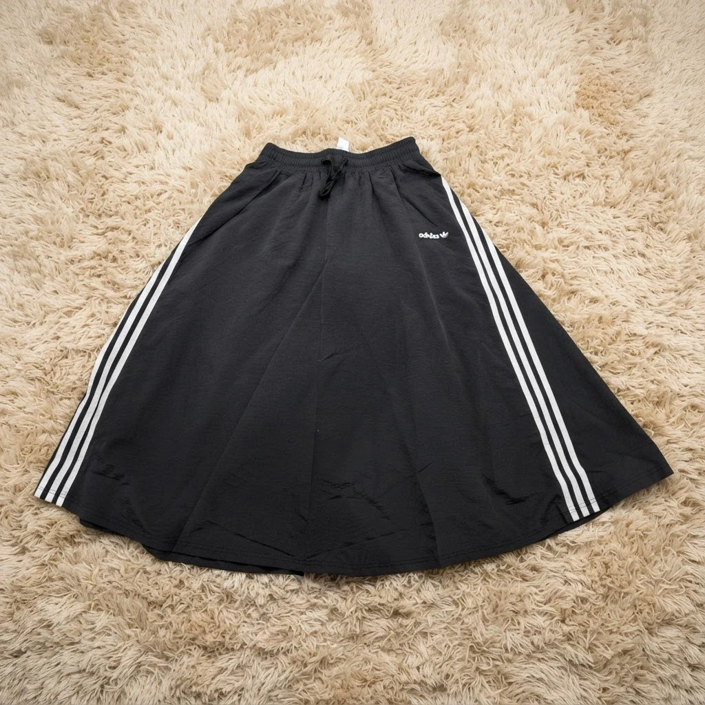🖤 Jupe longue Adidas Originals noire 3 bandes blanches – Taille M – Rare – adidas – taille M / 38 / 10 2