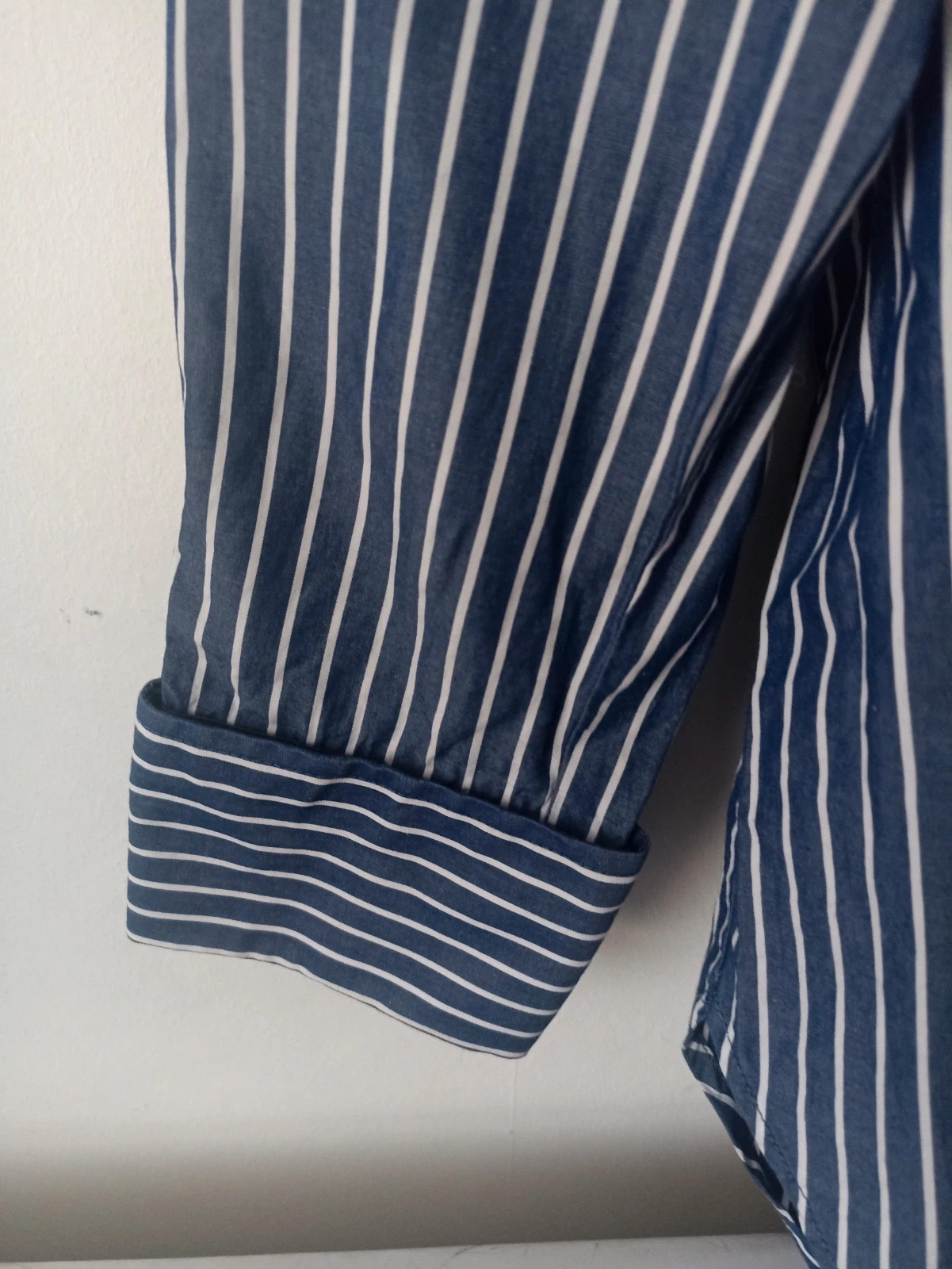 Chemise Zara rayée bleu & blanc 100% coton Taille M Très bon état – Zara – taille M 5