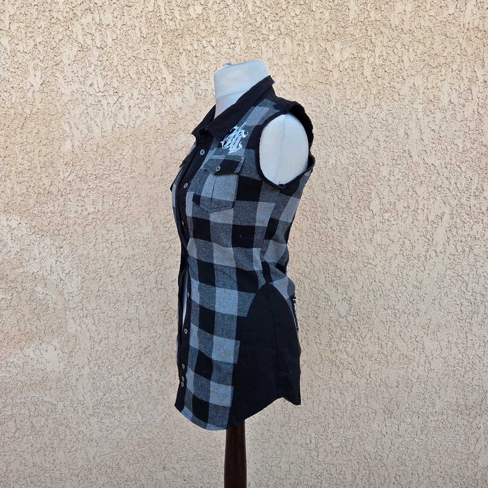 Chemise Sans Manches HYRAW "Brotherhood" - Style Hard Rock / Metal (Taille S/M) – Hyraw – taille M / 38 / 10 3