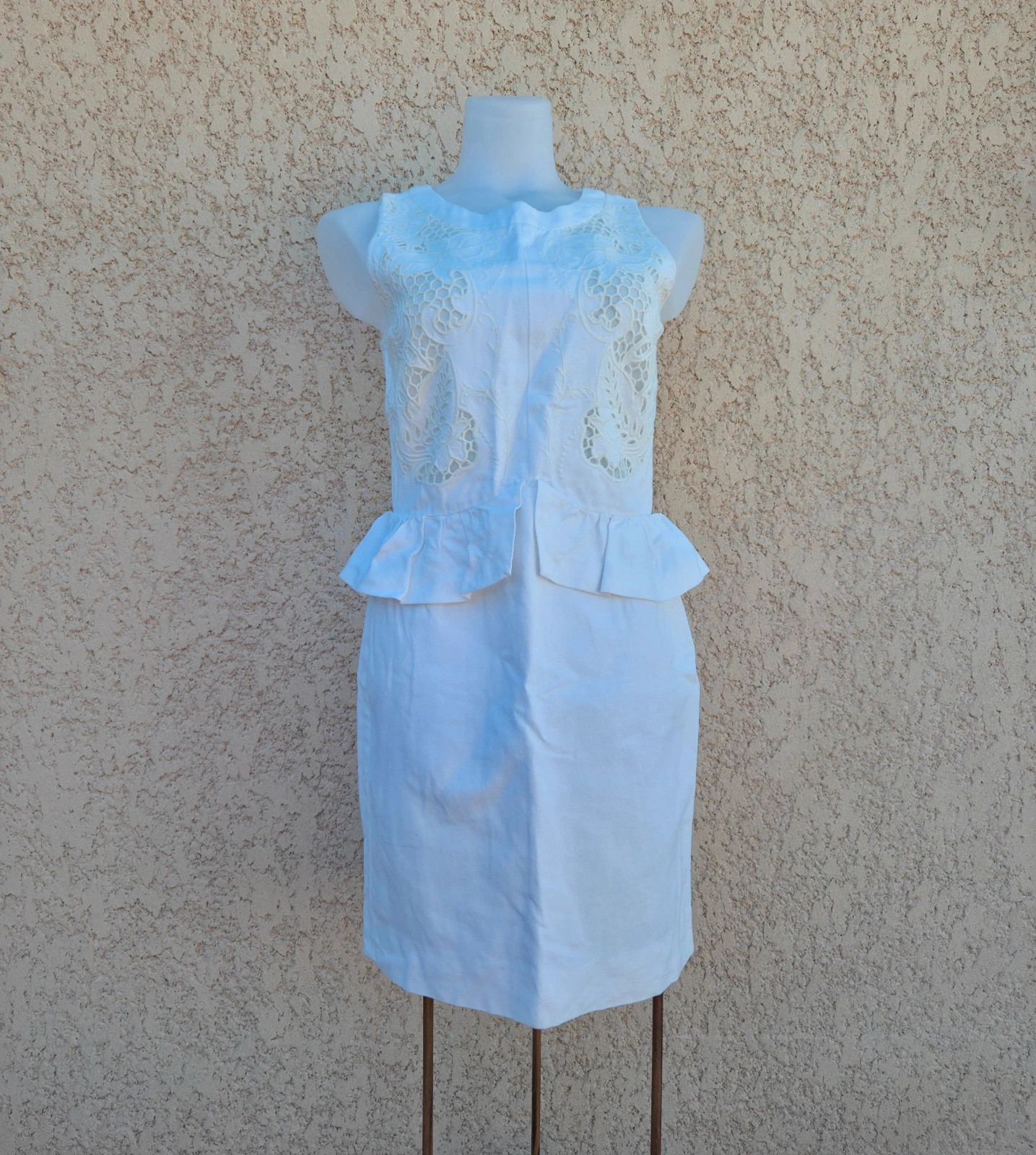 Robe mis longue sandro cintré volants détails brodé dentelle taille M 38 – Sandro – taille M / 38 / 10 2