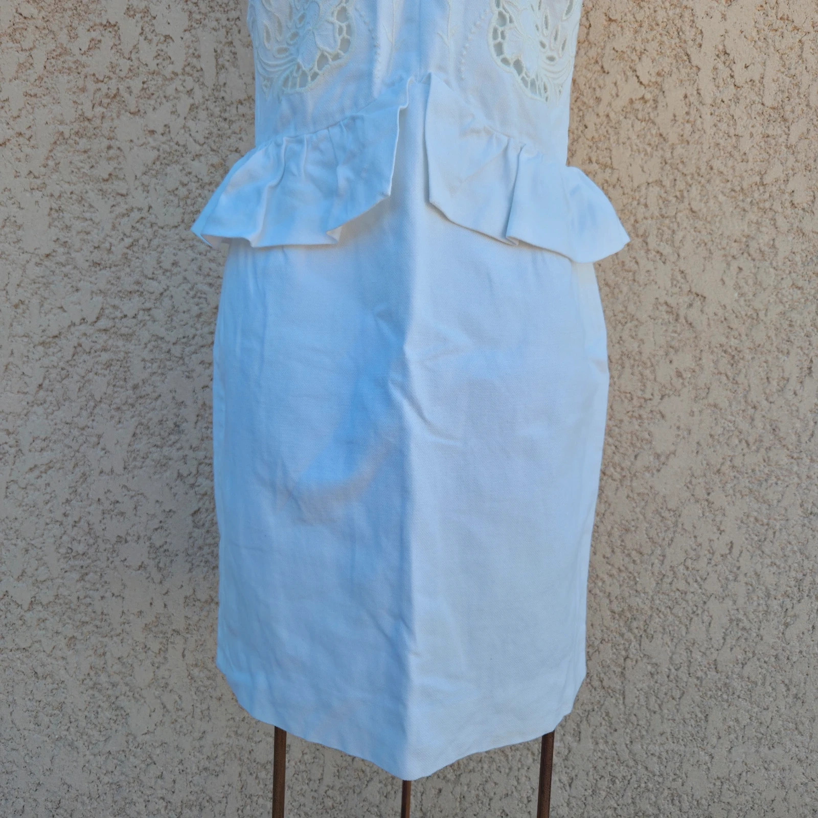 Robe mis longue sandro cintré volants détails brodé dentelle taille M 38 – Sandro – taille M / 38 / 10 3