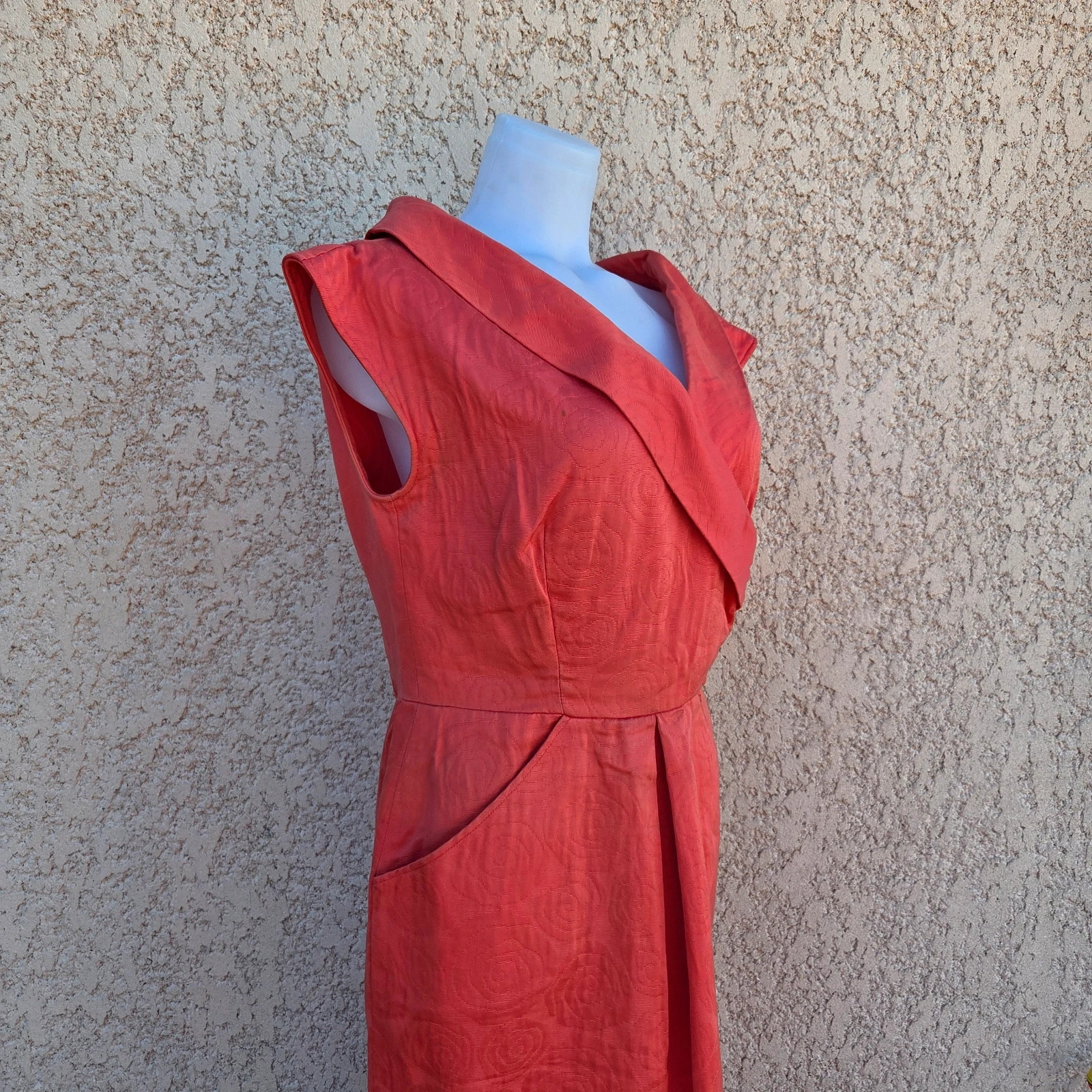 Robe mi longue Christian dior modèle vintage rouge rose taille M – Dior – taille M / 38 / 10 2