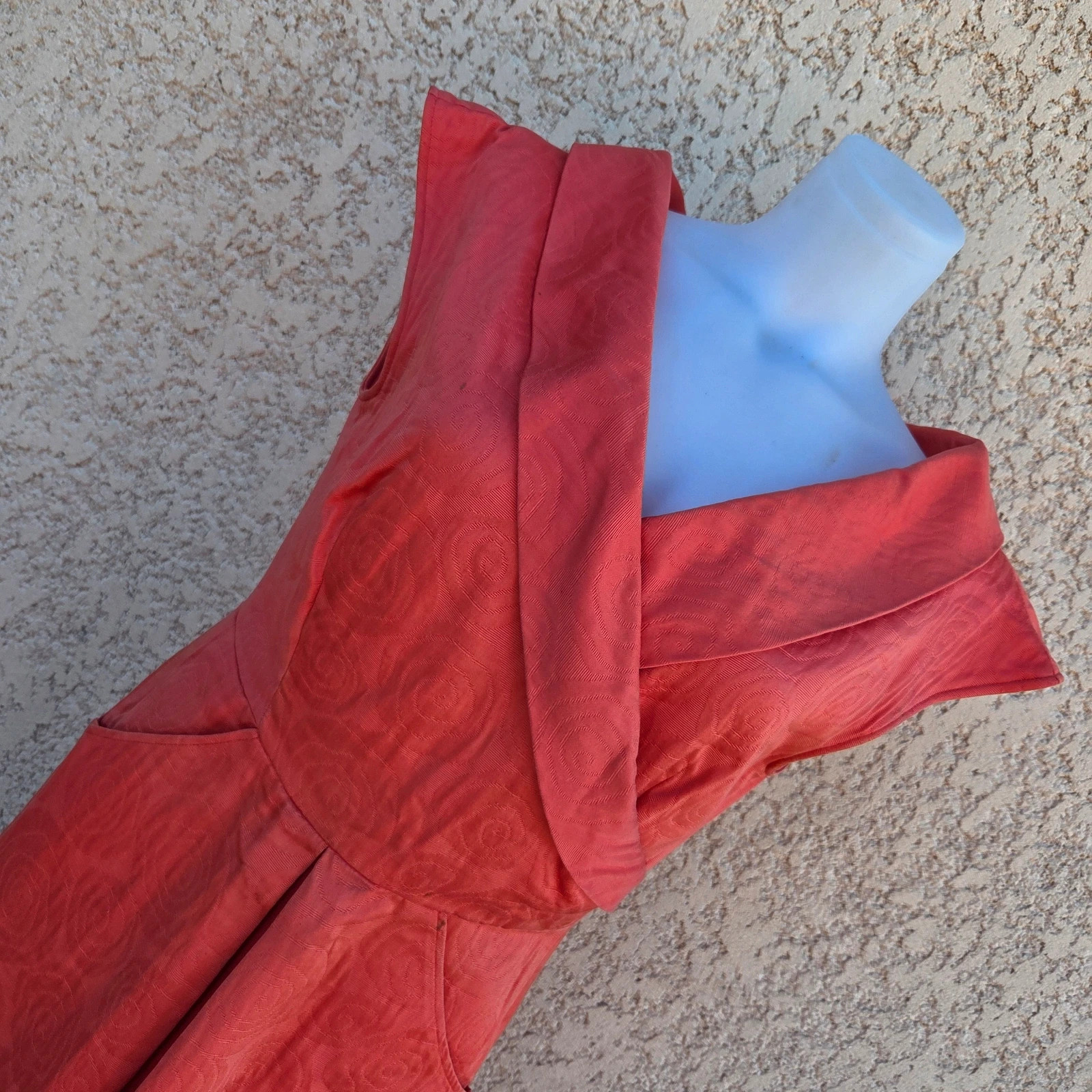 Robe mi longue Christian dior modèle vintage rouge rose taille M – Dior – taille M / 38 / 10 3