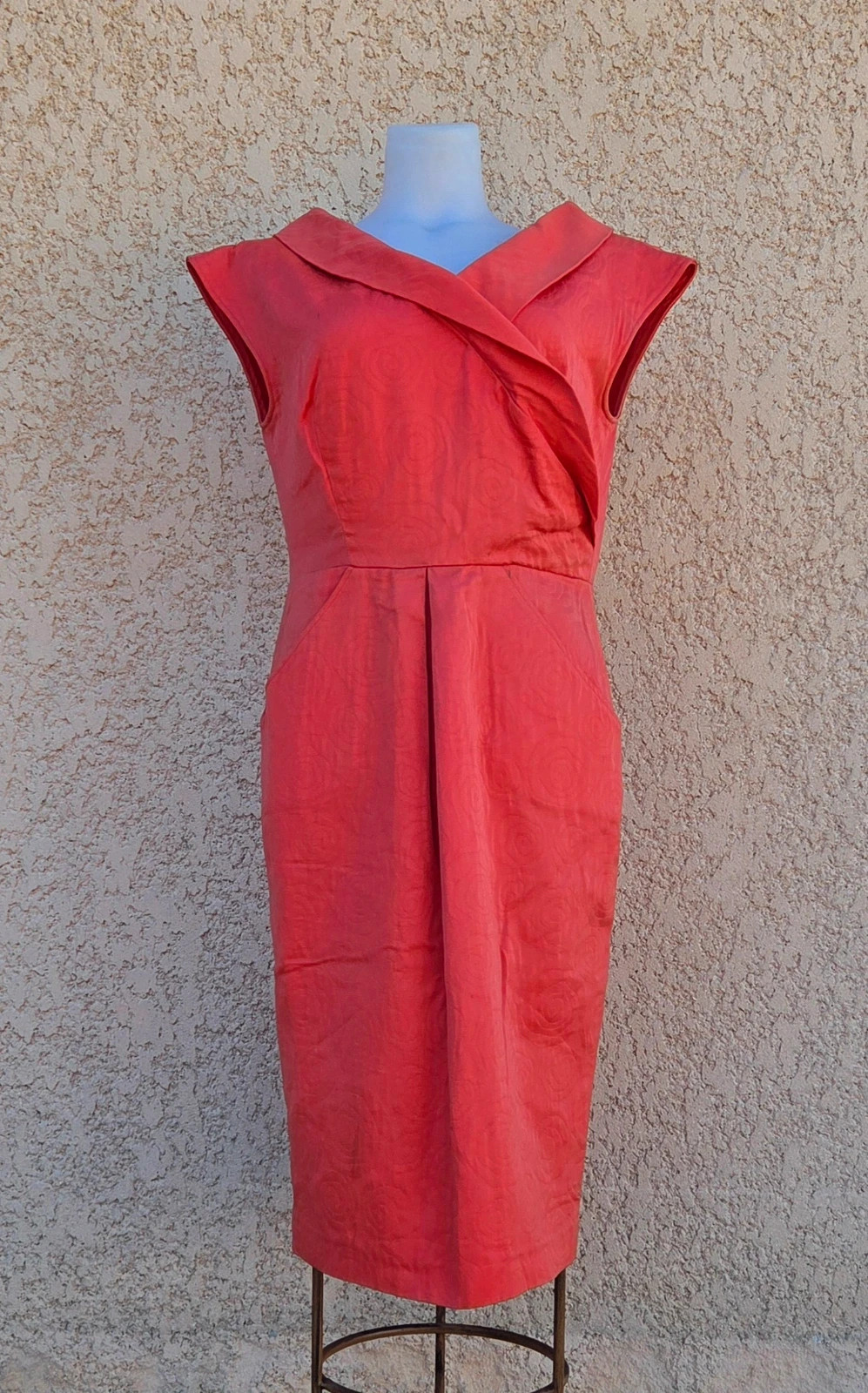 Robe mi longue Christian dior modèle vintage rouge rose taille M