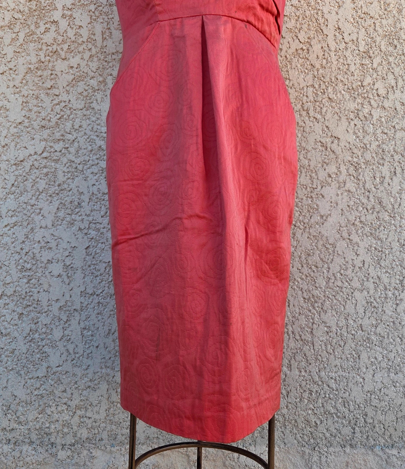 Robe mi longue Christian dior modèle vintage rouge rose taille M – Dior – taille M / 38 / 10 5