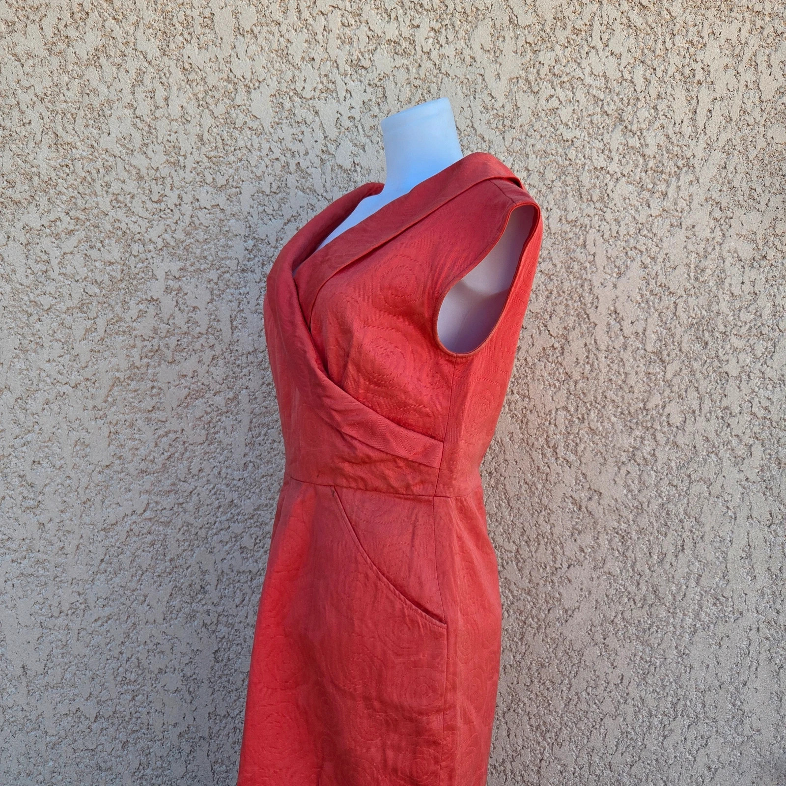 Robe mi longue Christian dior modèle vintage rouge rose taille M – Dior – taille M / 38 / 10 4