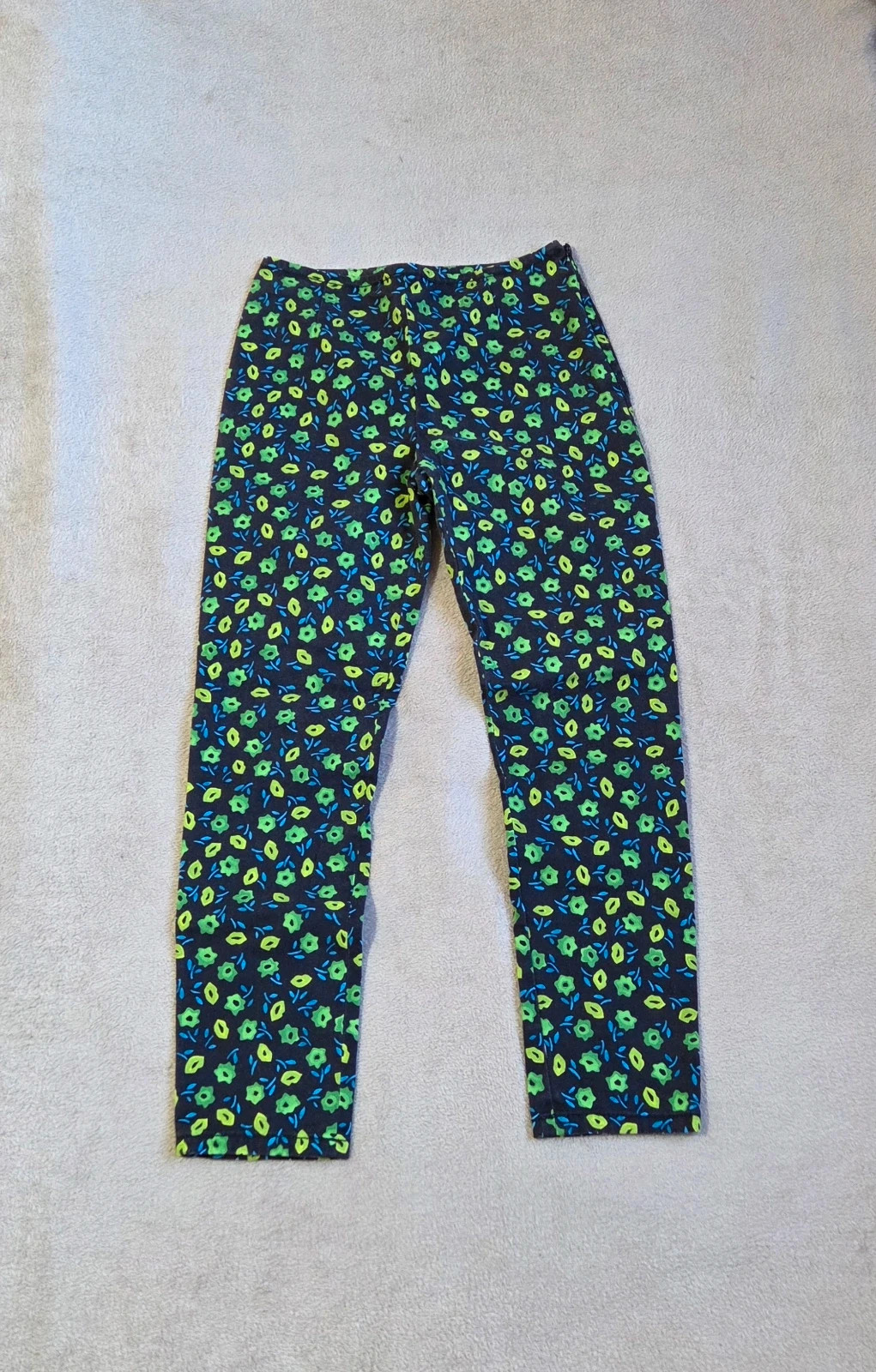 Magnifique pantalon slim moulant prada année 2000 y2k motif fleur taille S france 40 Italie