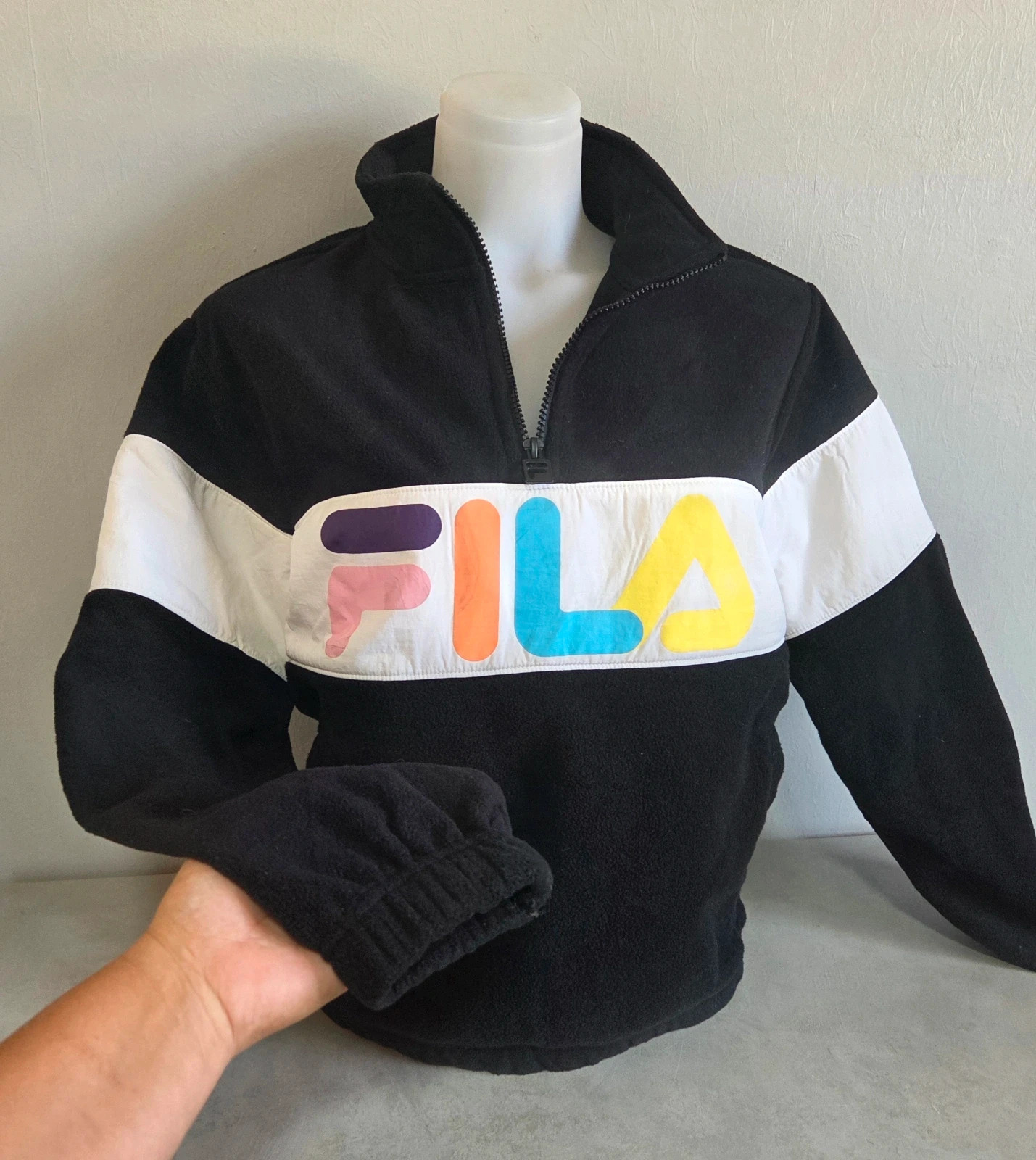 Pull sweat woody sweat-shirt col camionneur zippé fila taille XS S – FILA – taille XS / 34 / 6 5