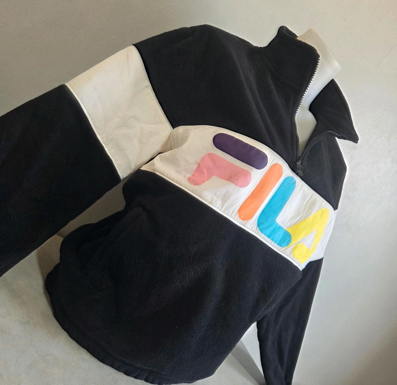 Pull sweat woody sweat-shirt col camionneur zippé fila taille XS S – FILA – taille XS / 34 / 6 4