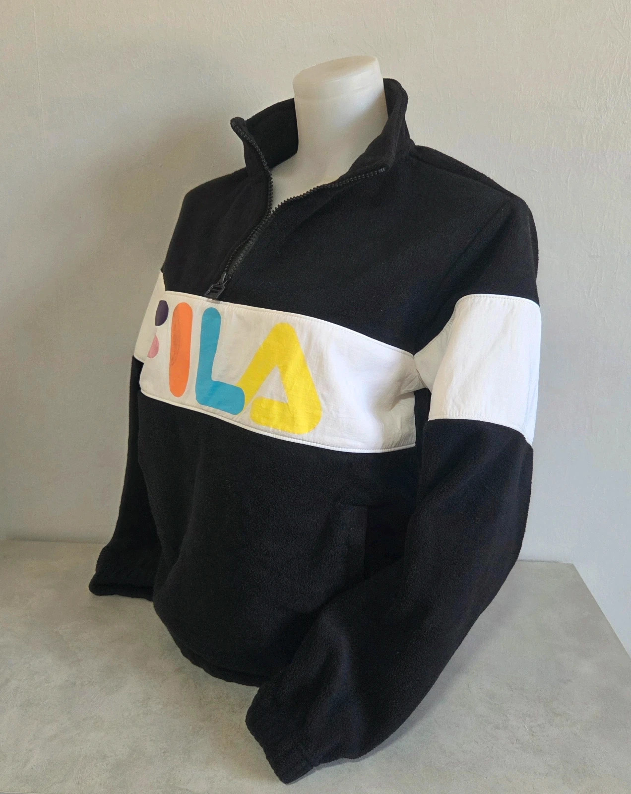 Pull sweat woody sweat-shirt col camionneur zippé fila taille XS S – FILA – taille XS / 34 / 6 3