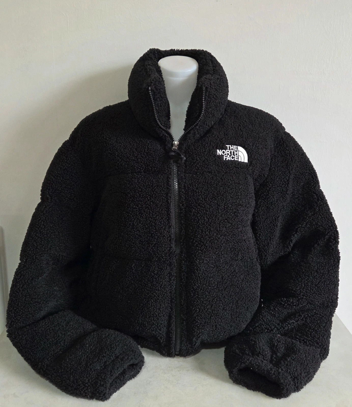 Doudoune manteau blouson polaire the north face chauf taille M noir blanc