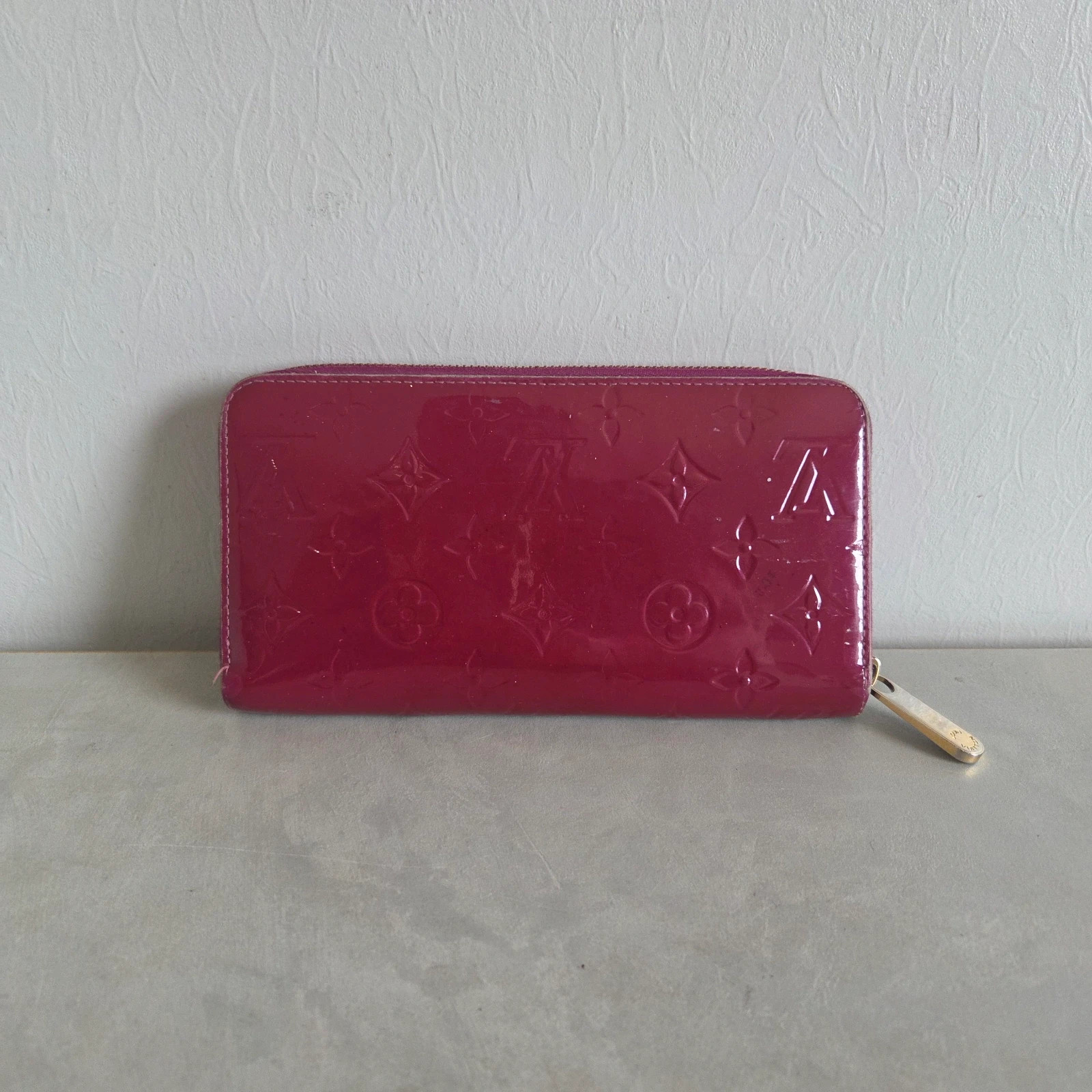 Porte monnaie porte feuille wallet Louis vuitton cuir vernis fuchia fuchsia framboise vintage – Louis Vuitton 5