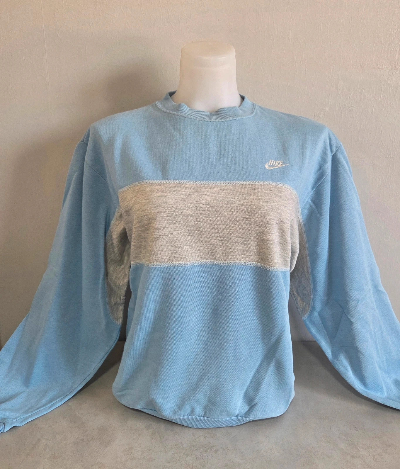 Pull sweat woody sweat-shirt vintage nike usa taille S/M bleu gris – Nike – taille S 3