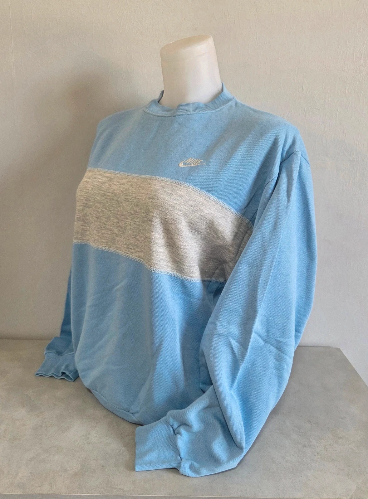 Pull sweat woody sweat-shirt vintage nike usa taille S/M bleu gris – Nike – taille S 4