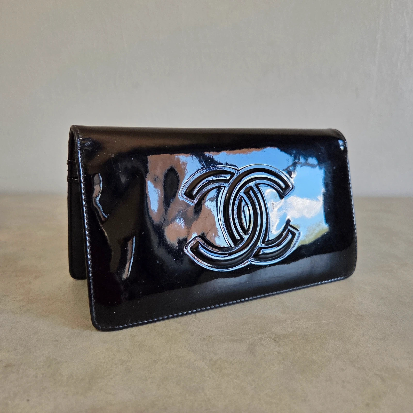 Porte monnaie porte feuille wallet porte carte chanel vintage Camellia