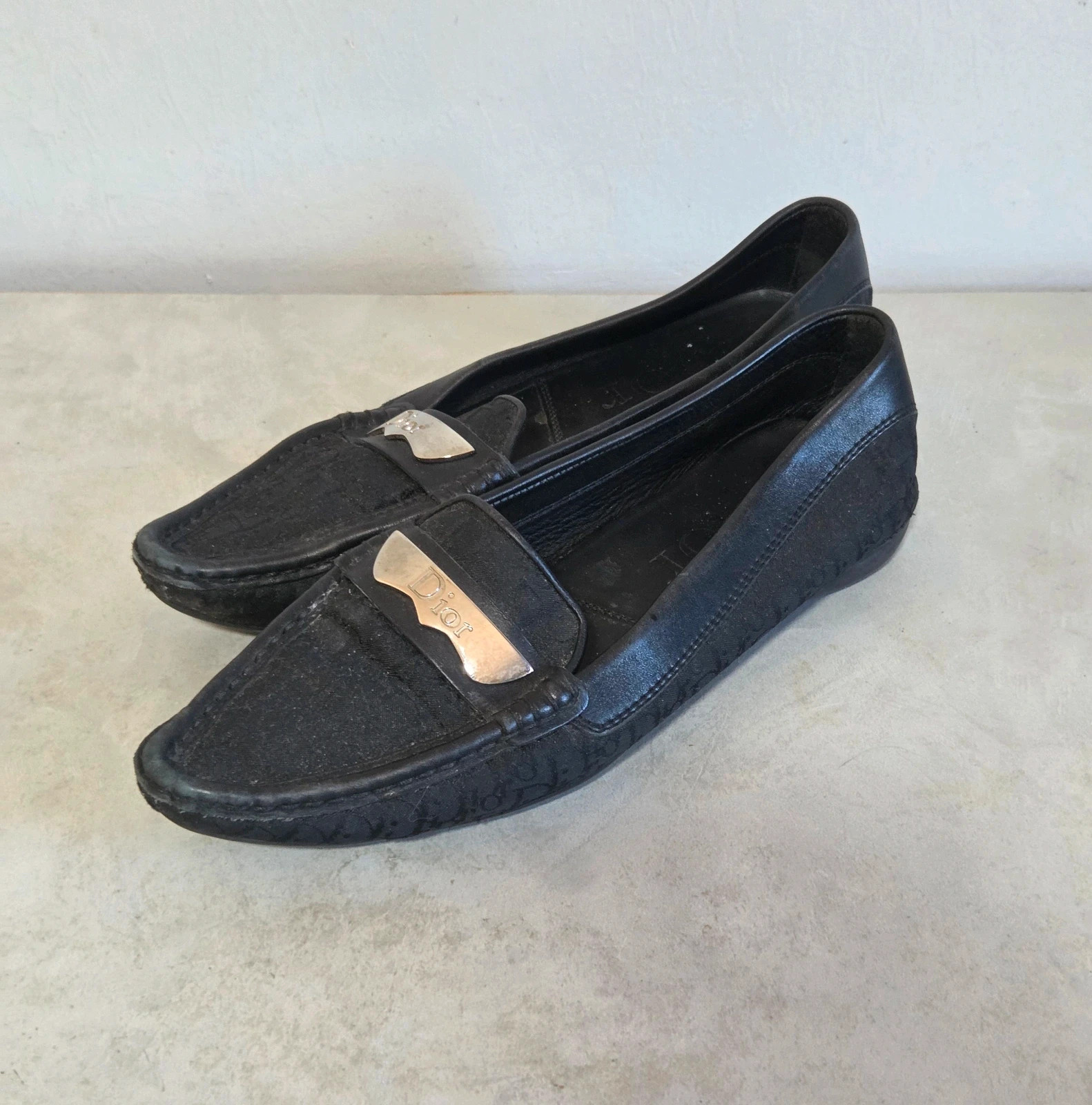 Chaussures été mocassin ballerines espadrilles sandale mule dior vintage taille 37,5 – Dior – taille 37.5 5